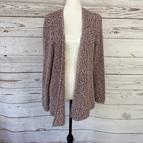 J Jill Women's Multicolor Open Front Knit Cardigan Sweater Size Large - Picture 3 of 10